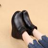 Fashion Winter Boots Women Leather Ankle Warm Boots Mom Autumn Plush Wedge Shoes Woman Shoes Big Size 35-41