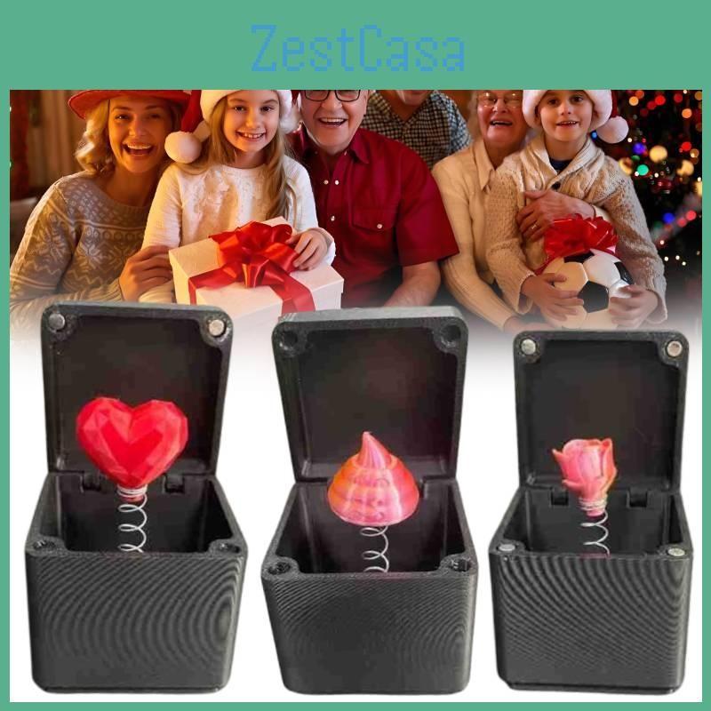 Heart Surprise Rose Gift Box 3d Printed Plastic Toy Decoration Festivals Gifts