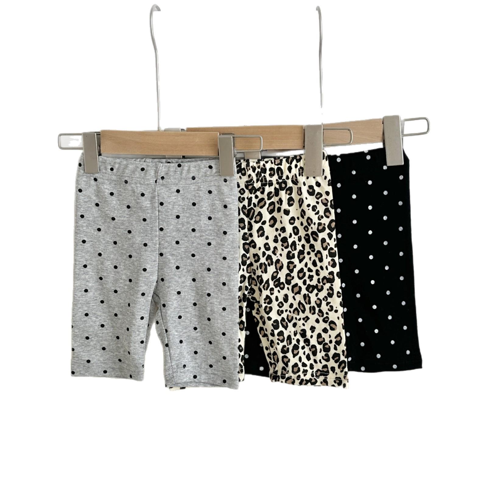 Korean Style Girls Summer Cycling Pants: Elastic, Slim-Fit, Five-Point Base Layer for Baby and Kids Size 90