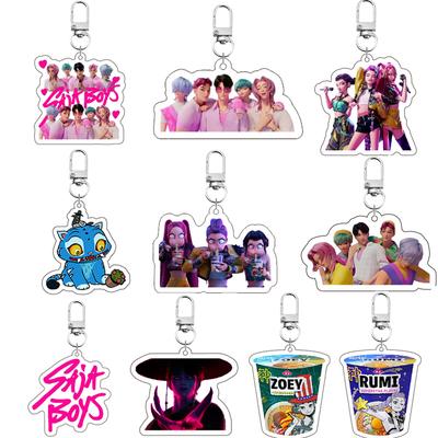 Kpop Cacciatori di Demoni Huntrix Saja Ragazzi Portachiavi Acrilici Accessori Caldi Gioielli Rumi Zoey Mira Ho Venduto la Mia Anima Portachiavi Regali per i Fan
