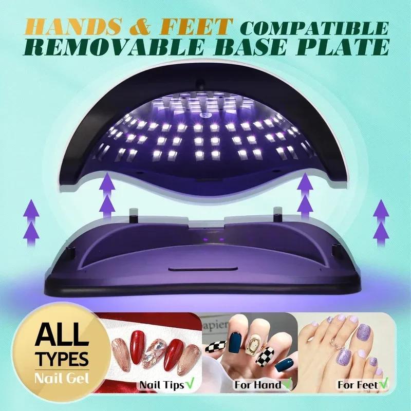 New LED Nail Lamp 380W Nail Curing Lamps For Home Salon Powerful LED Drying Lamps For All Gel Polish Professional Nail Equipment
