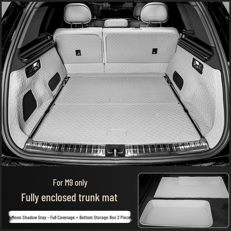 Full Coverage Nappa Leather Trunk and Backrest Mat for 2024/25 AITO M9 Five/Six-Seater