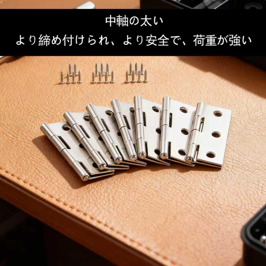 BRIIKPP 10 Stück Edelstahlscharniere Schrauben Möbelreparatur Holzkistenscharniere Langlebiges Material mit 60 Schrauben