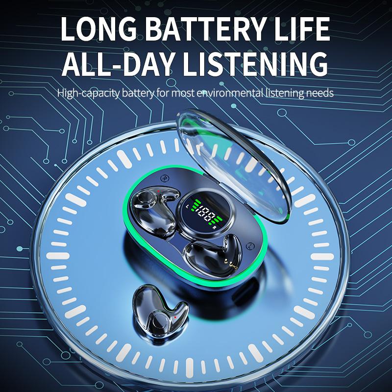 Bluetooth 5.3 Earphones Invisible Sleep Earbuds Mini Wireless Headphones  Waterproof Noise Reduction Touch Control Headsets