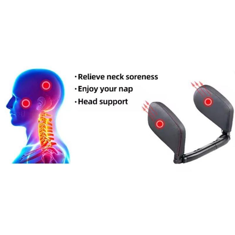 Telescopic Support Neck Headrest Pillow Cushion Seat Memory Foam Pad Sleep Side Head On Cervical Spine For Adults Child