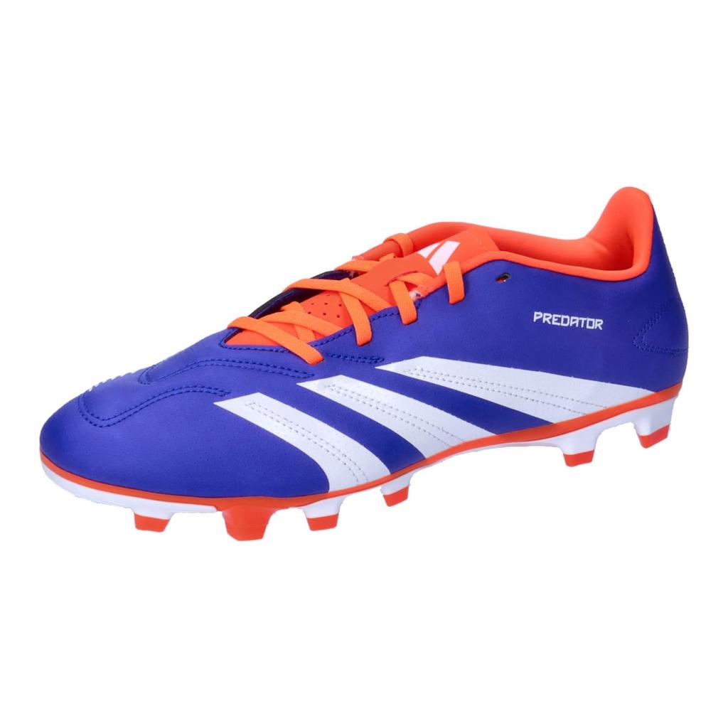 Adidas Predator Club FxG Soccer Unisex Lucid Red Size Cleats, Adult, NIR98, Blue/Footwear White/Solar (IF6344), 26.5cm