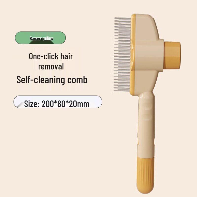 2025 Self-Cleaning Pet Comb: New Shedding & Detangling Rake with Dense Needles for Long Hair