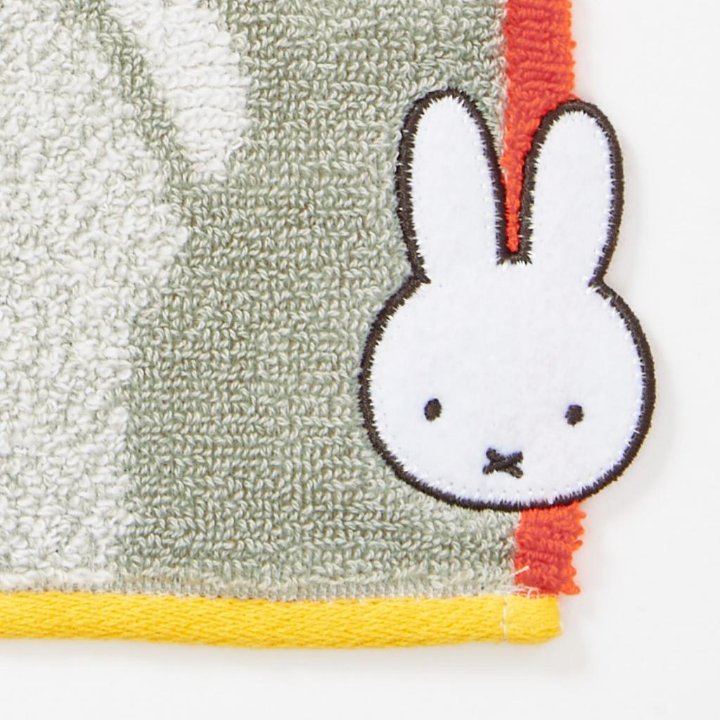 Nishikawa Miffy Mini Jacquard Weave for a Soft XT44708629 Towel, 25x25cm, Washable, 100% Cotton, Touch, Gray,
