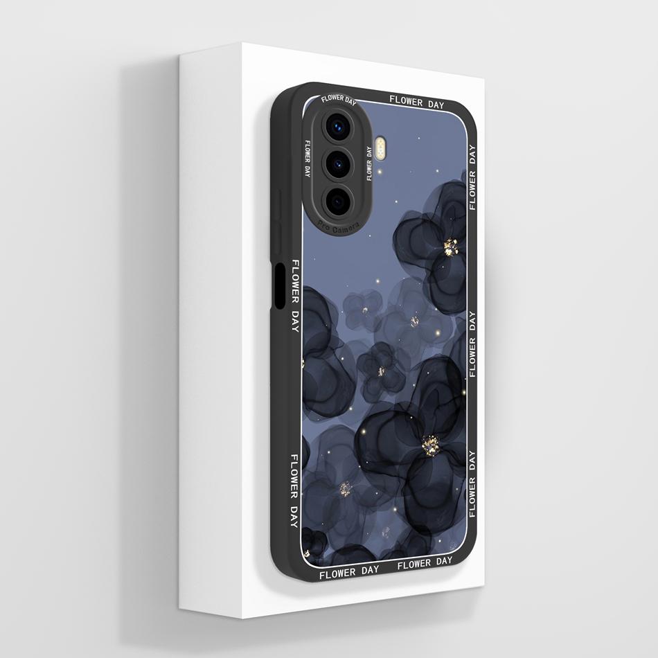 Case For Huawei Nova Y70 Plus Art Bear Full Coverage Anti Drop Funda For Huawei Nova Y 70 Y70+ Liquid Silicone Phone Back Cover