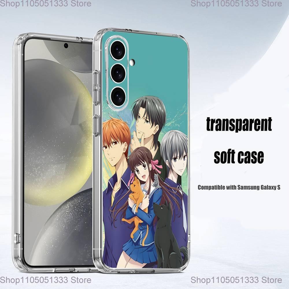 Anime F-Fruit B-Baskets Phone Case For Samsung S24,30,21,22,23,20 FE,lite,PIus,Ultra,5G,Note,9,10 Transparent Cover