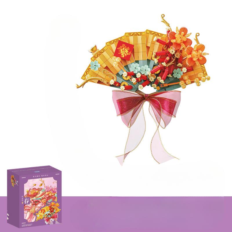 Flower Fan for Prayers Creative Diy Holiday Decorations  Assembling Toys and Gifts