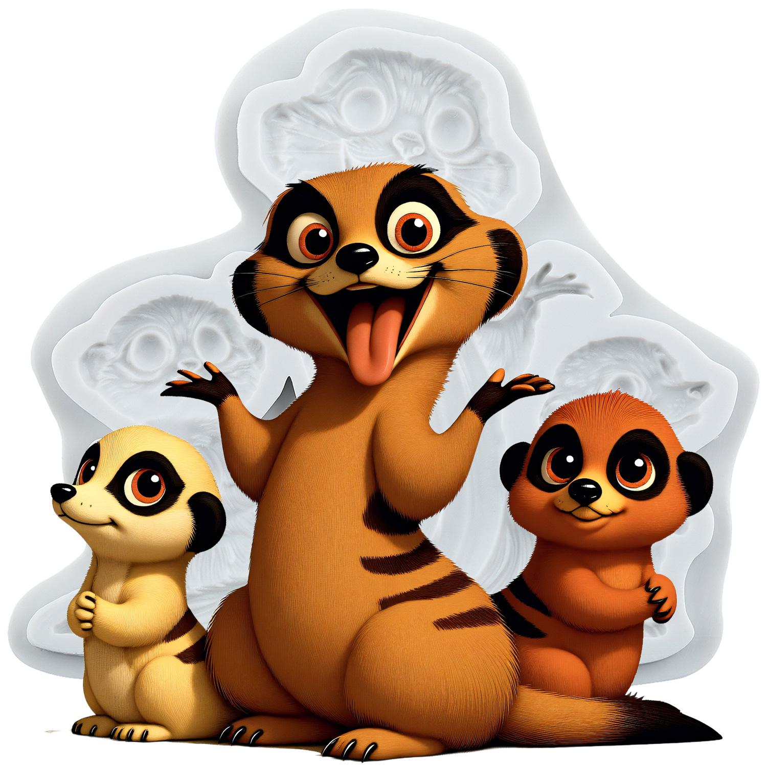 

Ferret Silicone Mold Ferret Fondant Molds Cake Decorating Tools Theme Cake Dessert Decorated Chocolate Candy Mold серый