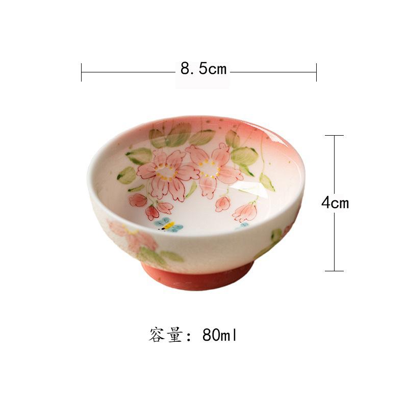 

80ml Hand-painted Bee And Flower Teacup Traditional Tea Bowl Water Jug Tea-tasting Fragrance Cup Chazhan Master Cups Teaset Gift As Your Choose