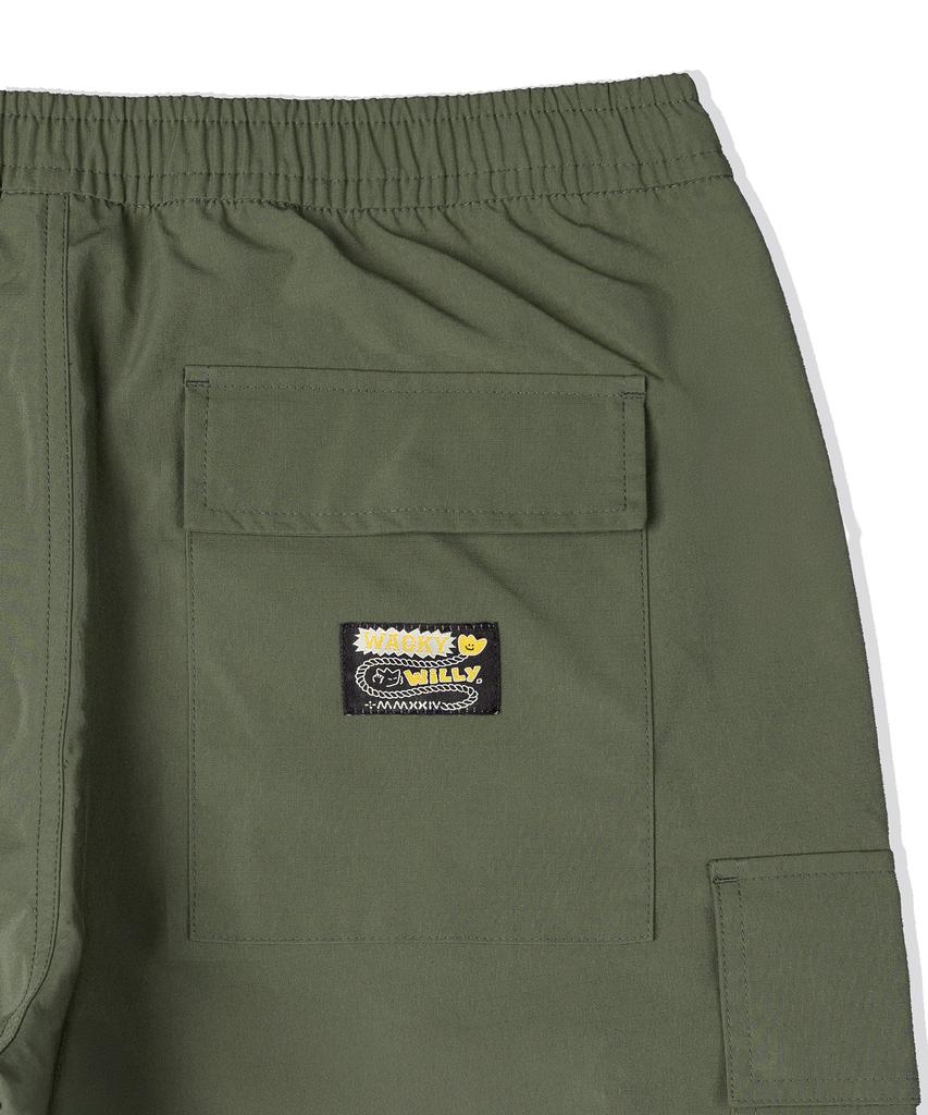 WACKY WILLY Ripstop Cargo Pants Olive Green