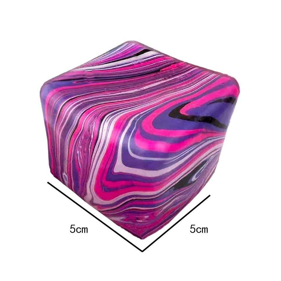 Squishy Geometric Ice Cube Maltose Squeezing Balls Pinch Finger Fidget Toy Kids Adults Stress-Relieving Slow Rebound Toy Gifts
