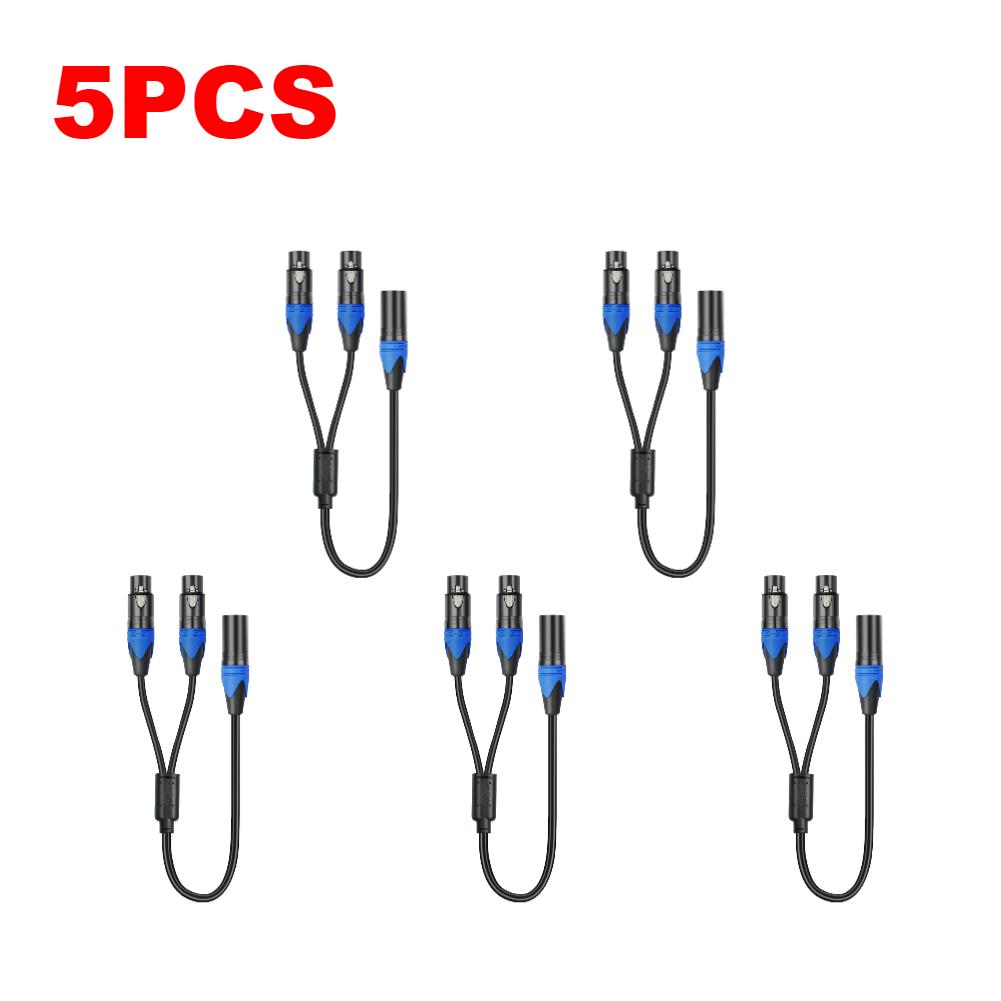 1-6PCS Y Shape XLR Splitter Cable XLR Female To Dual XLR Male Splitter Mic Cable Microphone Splitter Cord For Amplifier Mixer