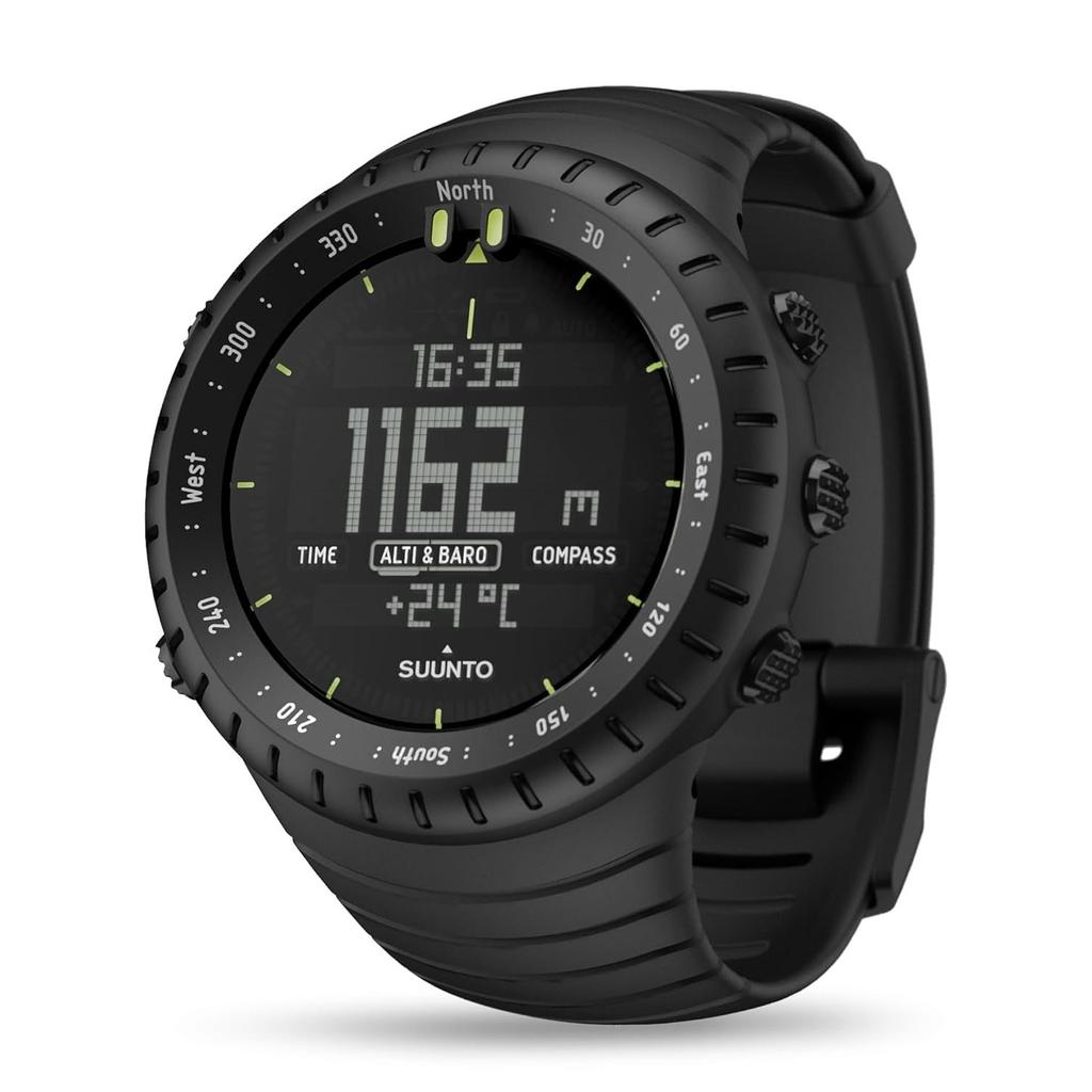 Suunto wristwatch Core altimeter barometer/thermometer compass depth measurement. Water-resistant up 30 meters. Outdoor sports watch 2-year warranty.
