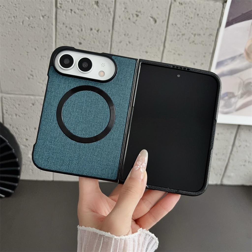 Cloth Pattern for Magsafe Magnetic Phone Case For Apple iPhone Ultra 18 Fold Wireless Charge Protective Shockproof Hard Cover