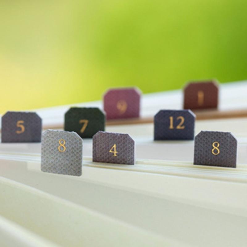 10 Sheets Adhesive Monthly Planner Tabs Monthly Plan Stickers Index Sticker Decorative Calendar Adhesive Index