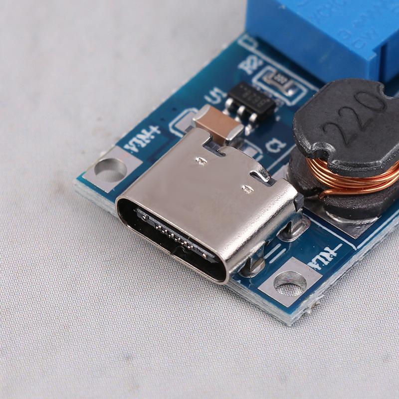 5Pcs Boost Module Mt3608 Type C Step Up Converter Dc-Dc 2A Boost Regulator Voltage Converter Board Type C Power Supply Module