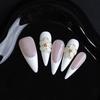 European & American Handmade Gradient Nude French Style 3D Carved Luxury Nails