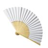 DIY Paper Wood Folding Fan Adults Children's Calligraphy Painting Practice Blank White Folding Fan Wedding Gifts