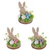 Easter Eggs Rabbit Decorations Wood Plastic Indoor Outdoo Family Activity Supplies Desktop Ornament