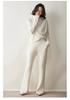 2026 Autumn/Winter Women's V-Neck Cashmere Lace Crossover Wool Sweater