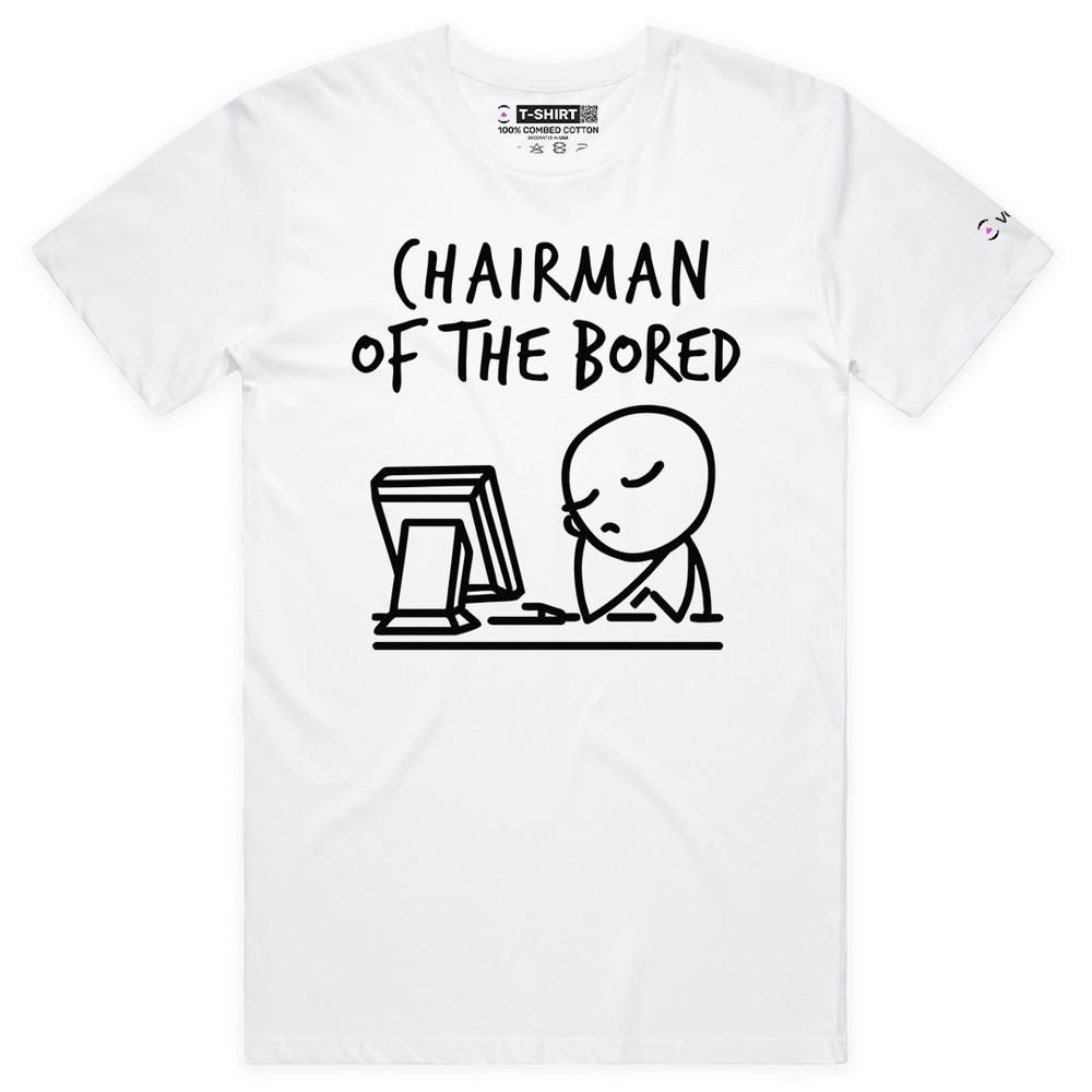 VOICEART Chairman of the Bored Funny Graphic Premium T-Shirt 4XL