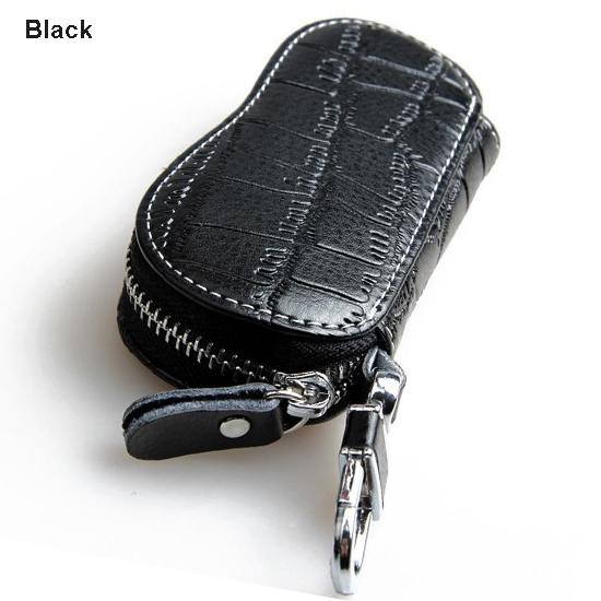 Genuine Leather Zipper Premium Crocodile Embossed Car Key Bag Mens Business Business Car Remote Package