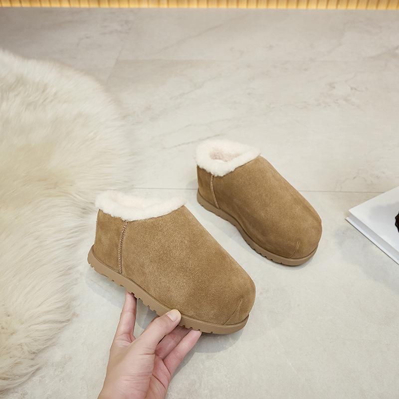 

Женские хлопковые сапоги Capibara с круглым носком и натуральным мехом 2024 года — полуботинки, увеличивающие рост, на осень/зиму 40 верблюд