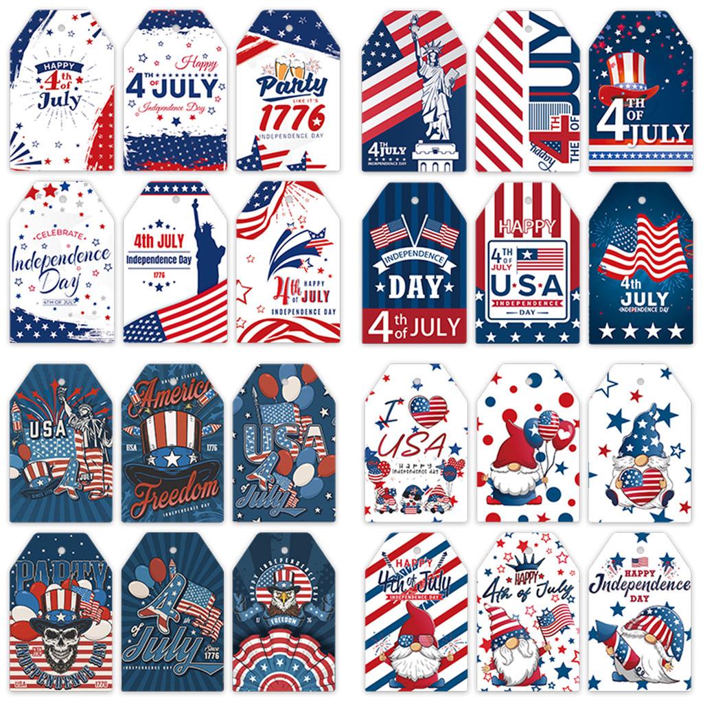 Day Theme Independence Star Pattern Label Party Paper Decorative Pendant