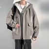 Hooded Jacket Men's Spring and Autumn Trendy Loose Handsome Casual Jacket Large Size Loose Youth Jacket Men's Jacket