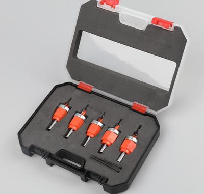 8mm Heavy Duty Countersunk Drill Puncher Bit Set Portable Edge Banding Punching Handheld Metal