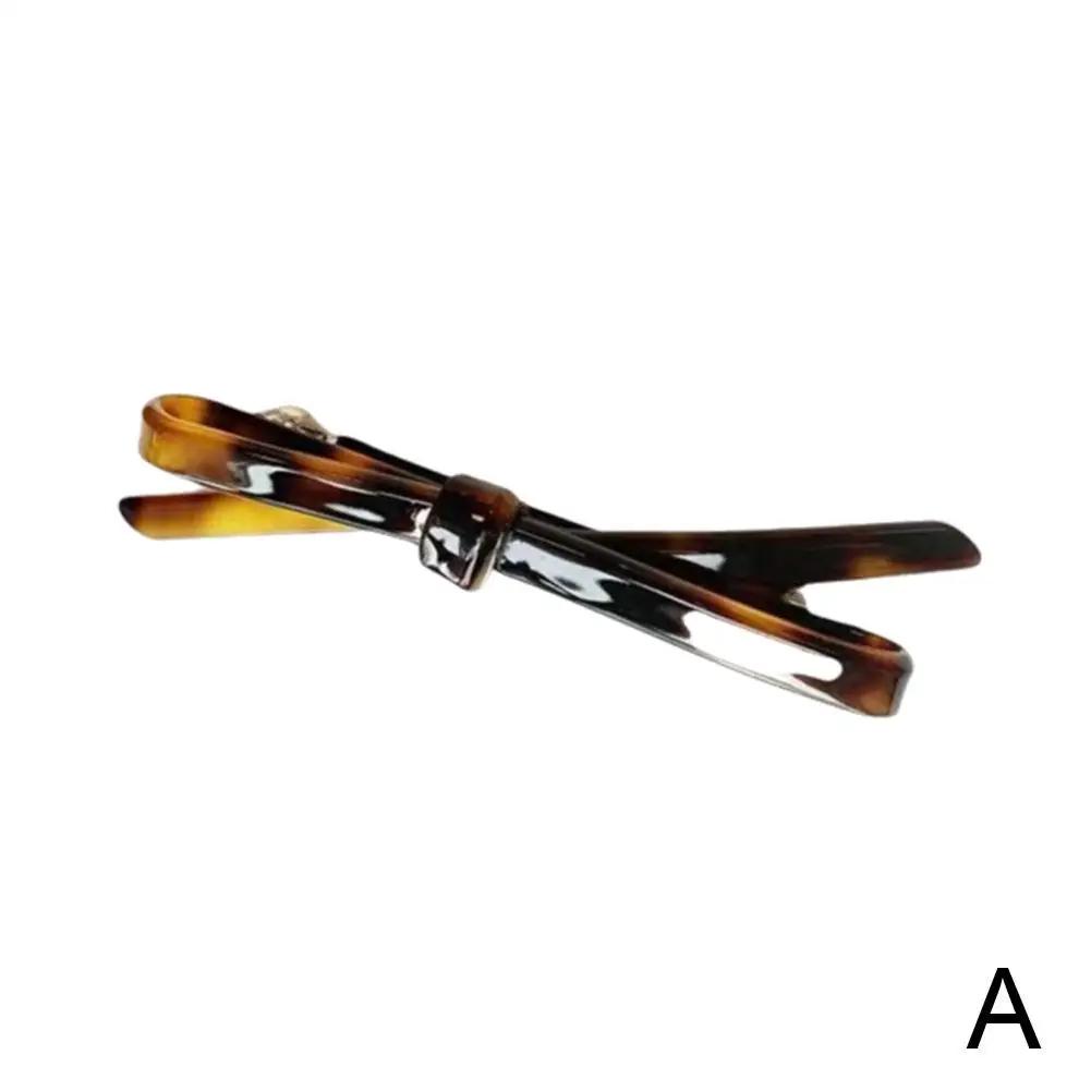 5-color Women Bow Hair Clips Plain Color Acrylic Hairgrip Tie Sweet Hair Bowknot Bow Simple Cute Hairpin Accessories Pins S X8m4