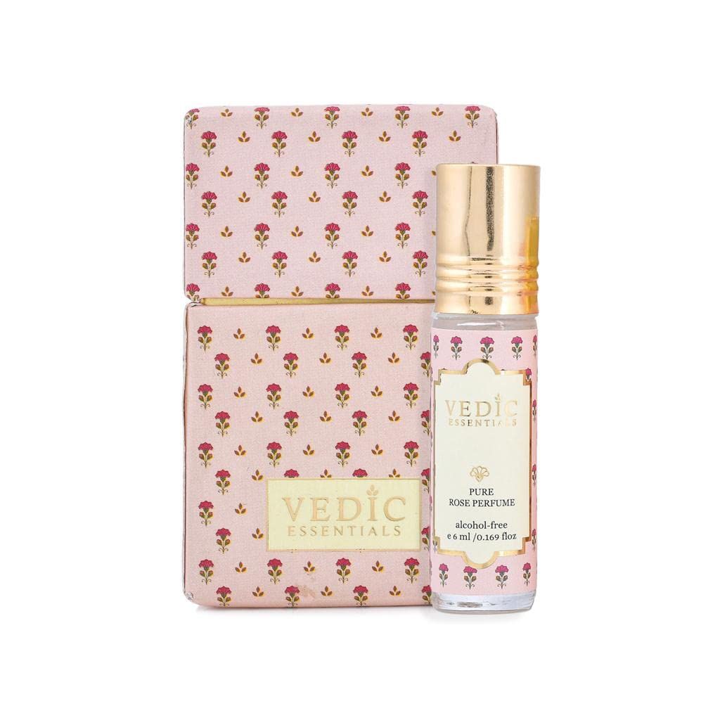 VedicEssentials Pure Rose Perfume (Attar) 6 Ml