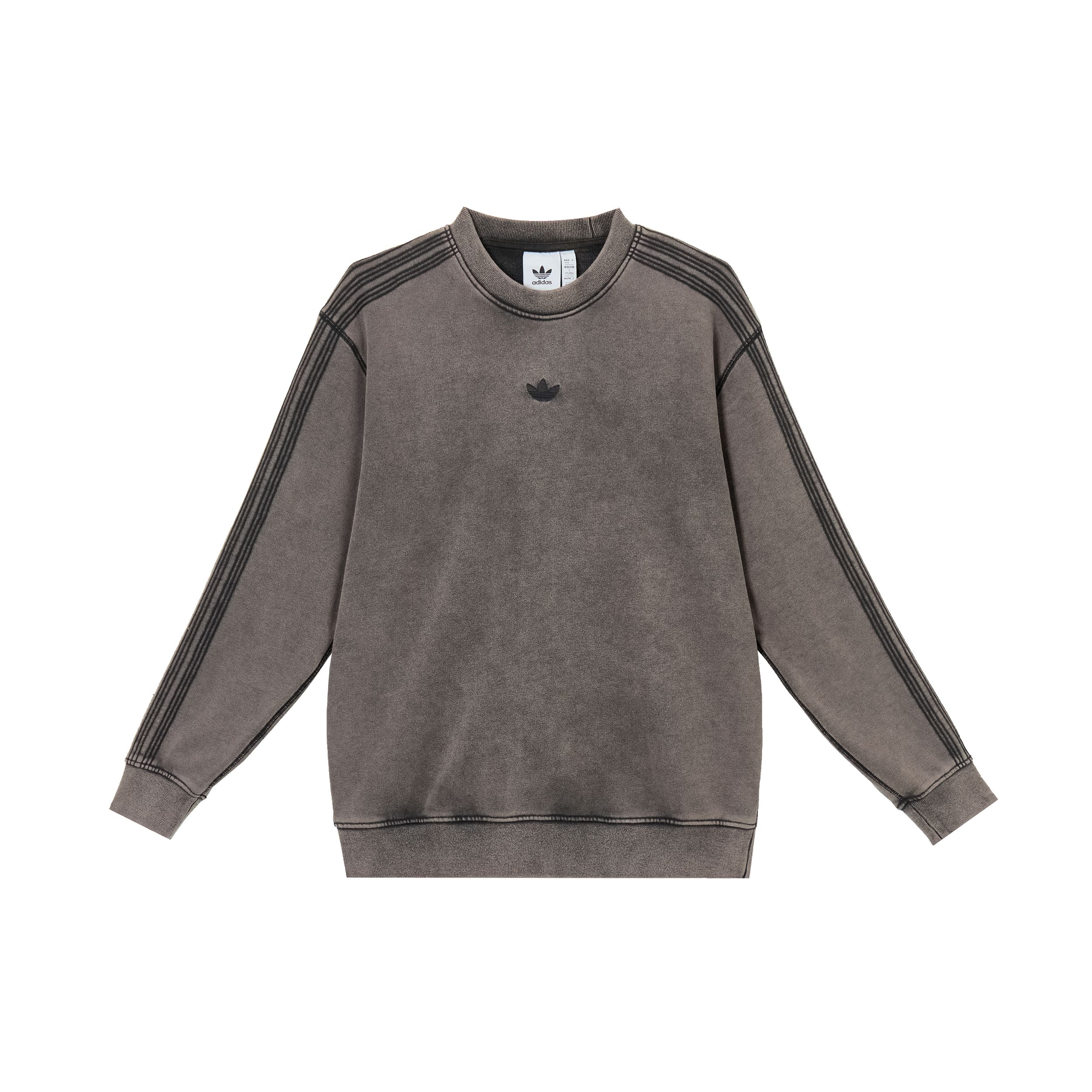 Adidas Men's Black Premium Essentials Retro Washed Crew Sweatshirt Streetwear Jd0246 Cm