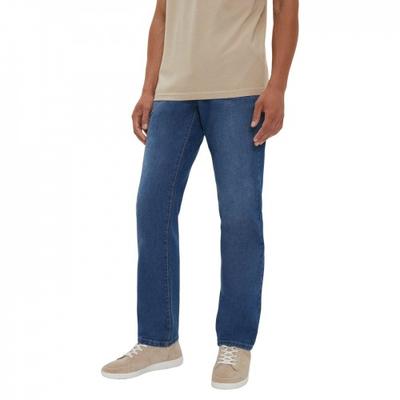 Mens Mid Wash Straight Leg Jeans