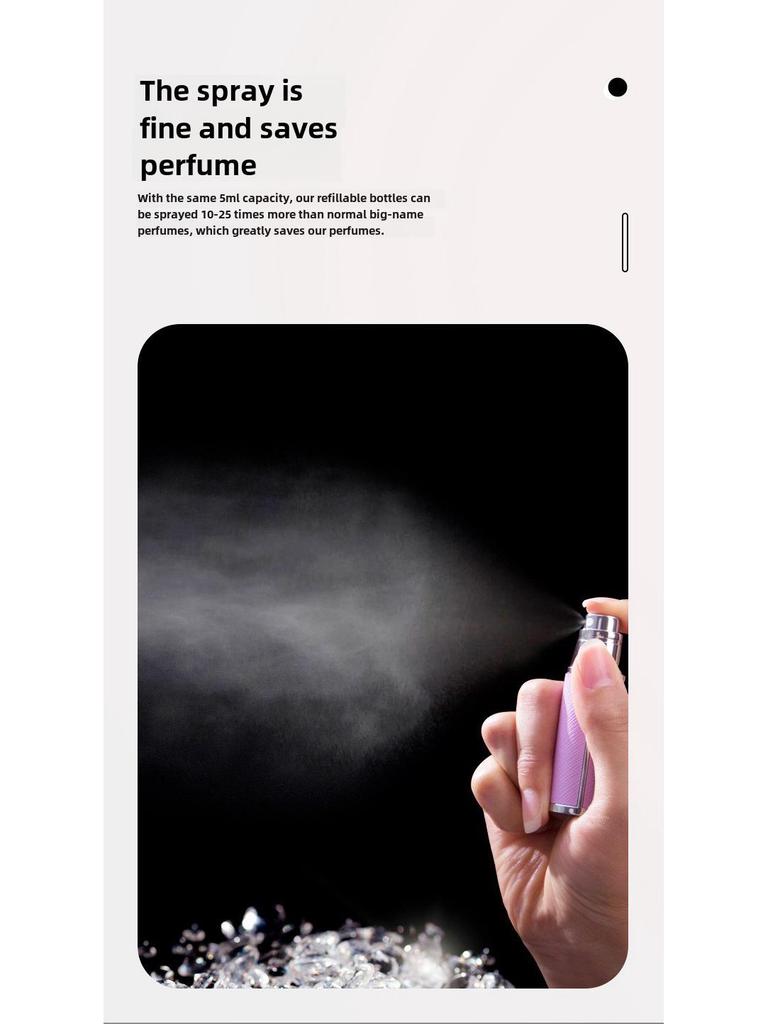 Empty Refillable Perfume Spray Bottle - Bottom Press Design, Portable and Compact for Travel