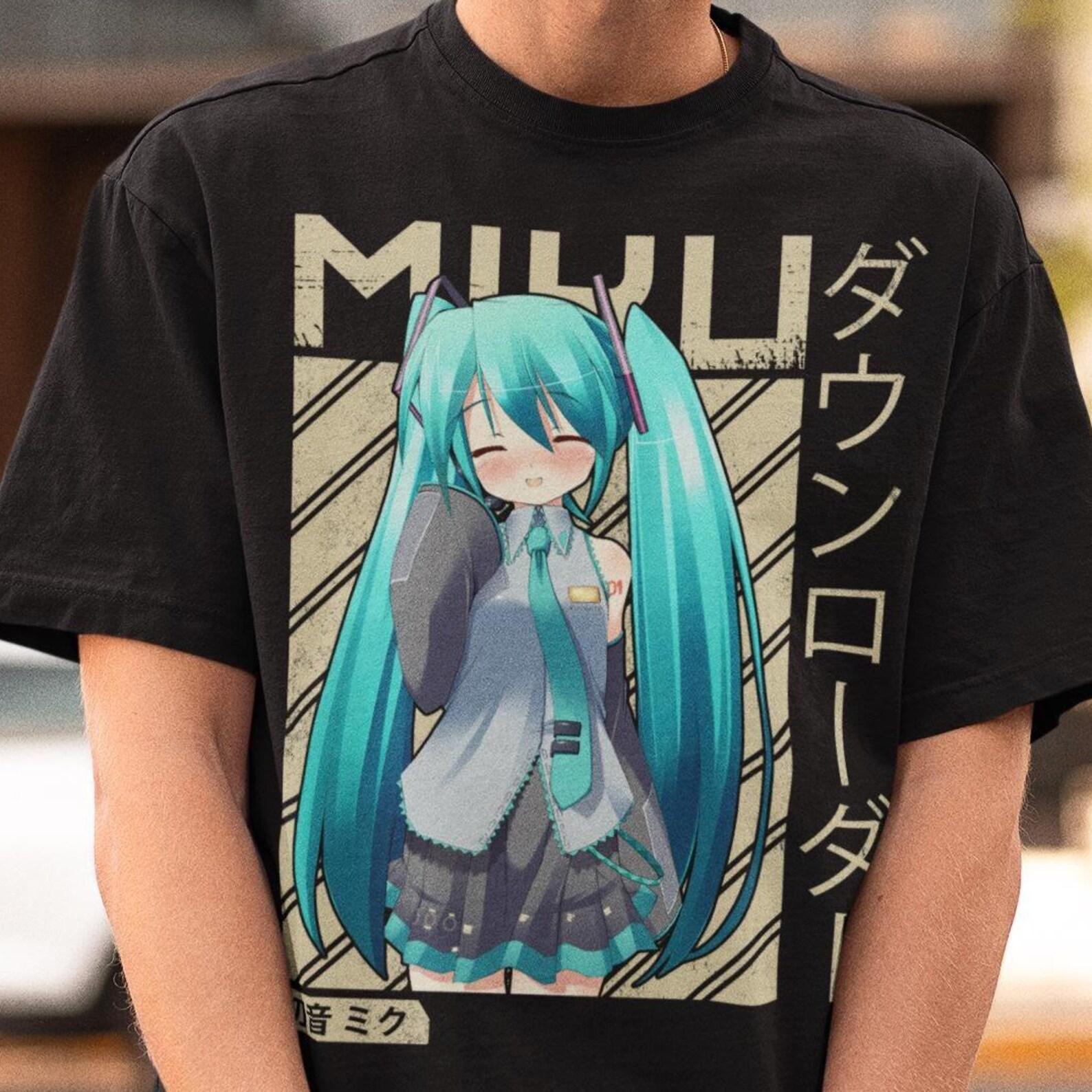 Hatsune Miku Shirt – Vocaloid Anime Tshirt,Hatsune Tee L