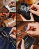 KeyUnity KA53 Mini Interchangeable Screwdriver, Titanium, Includes 2 Flathead and Phillips Bits, Magnetic, Portable, Keychain, EDC Tool, Mini Repair T