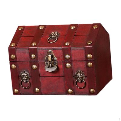 , Decorative Chest Made of Solid Wood with Lock, Jewelry Organizer Box, Storage