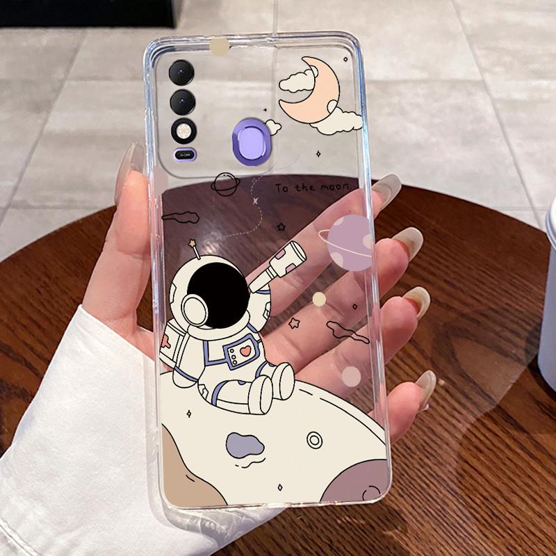 For Tecno Spark 8 8T 8P 9T (India) 7 Pro 7T Case Clear Silicone Soft TPU Jelly Cover KG6 KG7H KG7 KF6 Cute Rabbit Cat Phone Case
