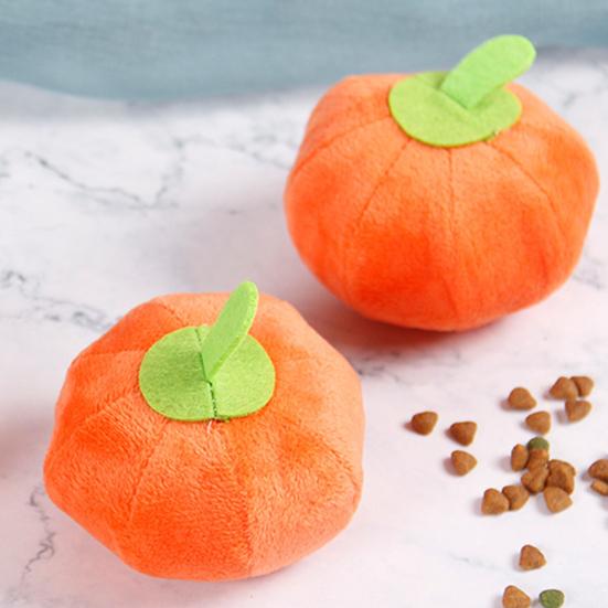 Yousheng Dog Plush Toy Decorative Relieve Boredom Orange Sounding Pumpkin Mini Stuffed Doll for Home