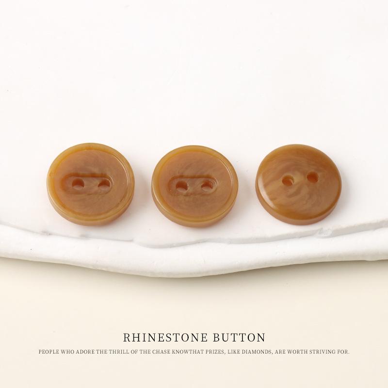 5pcs Resin Imitation Fruit Button Sweater Knitted Sweater Two-Eye Button Spring And Summer Shirt Cardigan Coffee White Small Button