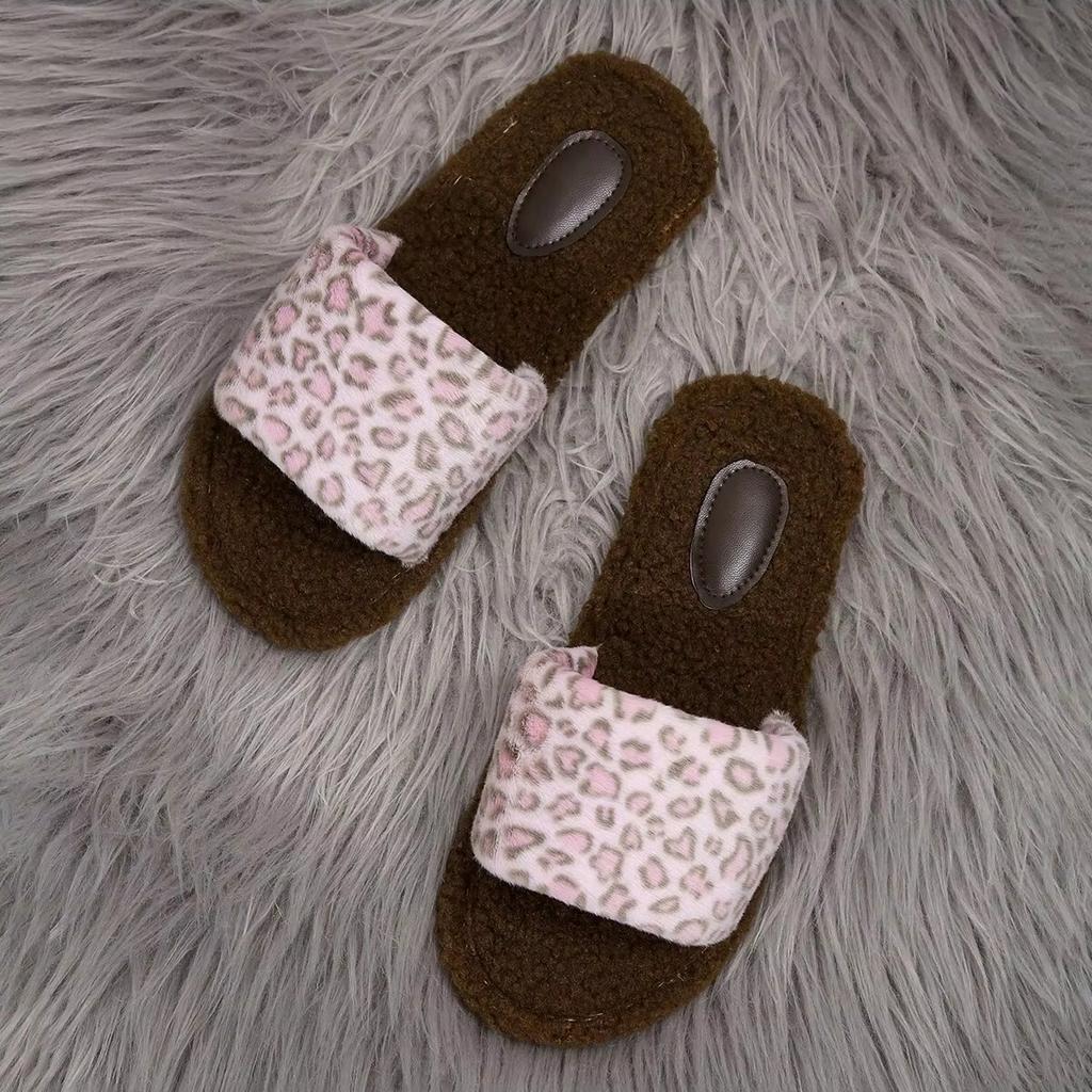 Seksowne Kapcie Rekreacyjne Damskie Klapki Codzienne Płaskie Niskie Obcasy Buty dla Kobiet Jednolite Futro Wsuwane Platforma Zimowe Buty Duże Rozmiary