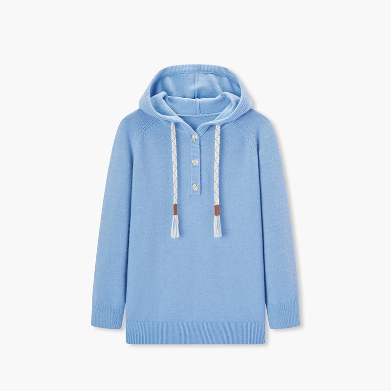 EICHITOO Casual Color-Block Hooded Knit Sweater