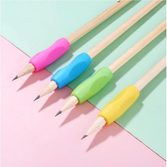 Pencil Grips for Kids Handwriting,Silicone Children Pencil Holding Practictise Device for Correcting Pen Holder Postures Correction Tools (4Pcs)