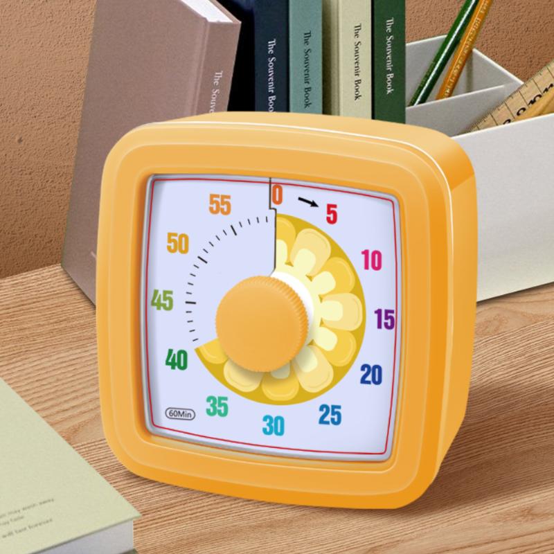 60 Minute Visual Timer Square Silent Countdown Clock For Kitchen Cooking Kids Study Classroom Office 5 Colors