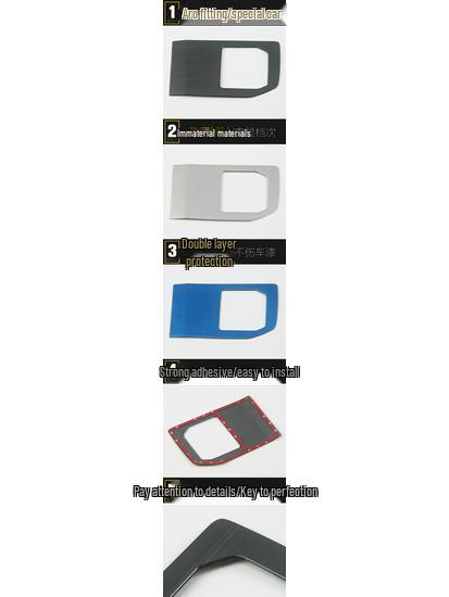 Fits 18 H4 Cab Storage Box Co-Driver Glove Box Decorative Frame Panel Sticker Accessory